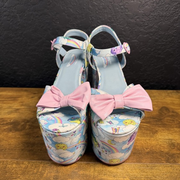 Dolls Kill x‎ My Little Pony Platform Heels Pastel Blue Pink Bow Ankle Strap 9M - Picture 3 of 11
